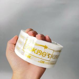 white tape gold logo packing adhesive tape clear packaging tapes 2 x 100 yards