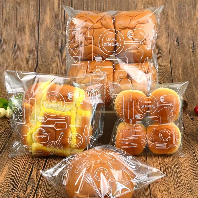 high quality self-adhesive bopp clear opp plastic bag for bread packaging