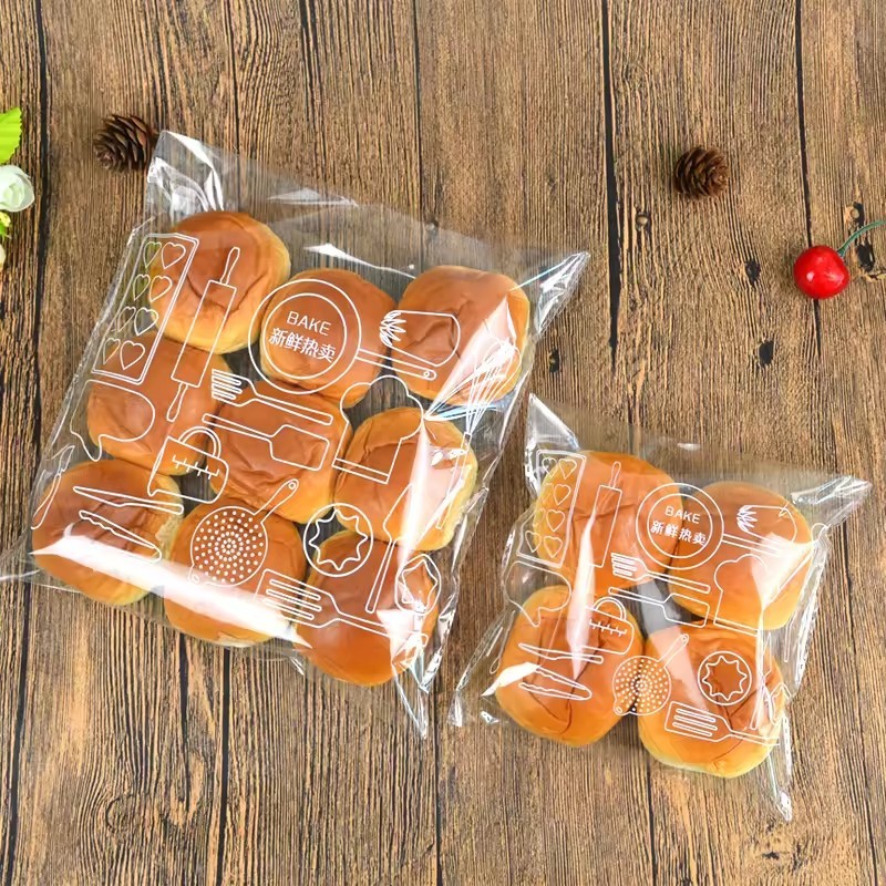 high quality self-adhesive bopp clear opp plastic bag for bread packaging