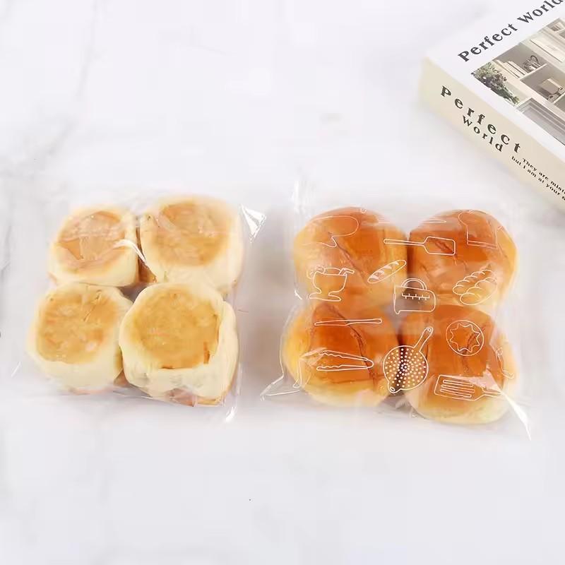 Cookie Packaging Bag Transparent OPP Plastic Candy Bread Bag with Custom Printing