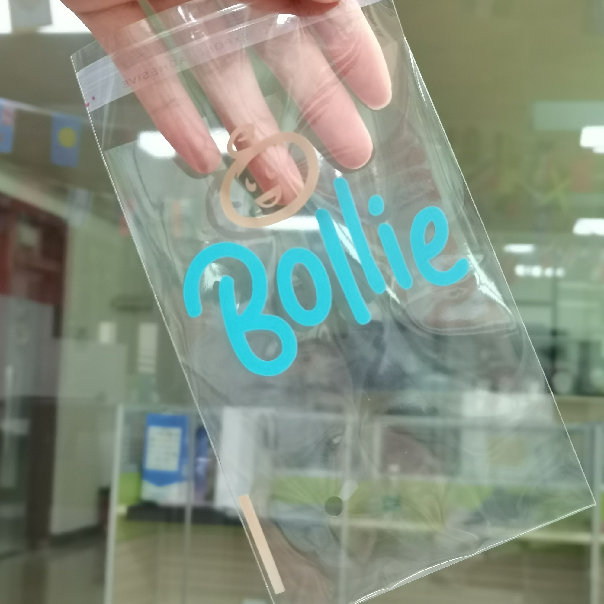 transparent OPP plastic head rope daily necessities bag and custom printing