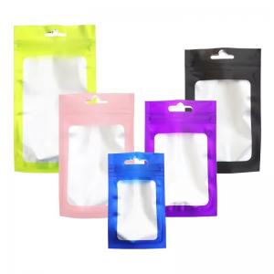 stand up zipper resealable ,self - sealing food storage bag with clear window