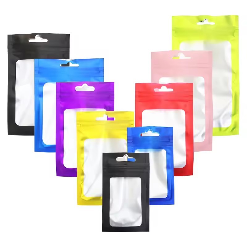 stand up zipper resealable ,self - sealing food storage bag with clear window