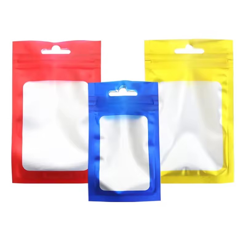 stand up zipper resealable ,self - sealing food storage bag with clear window