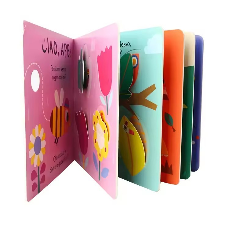 Hardcover Books Printing Children's Fun Flap Board Books Printing Booklet Storybooks