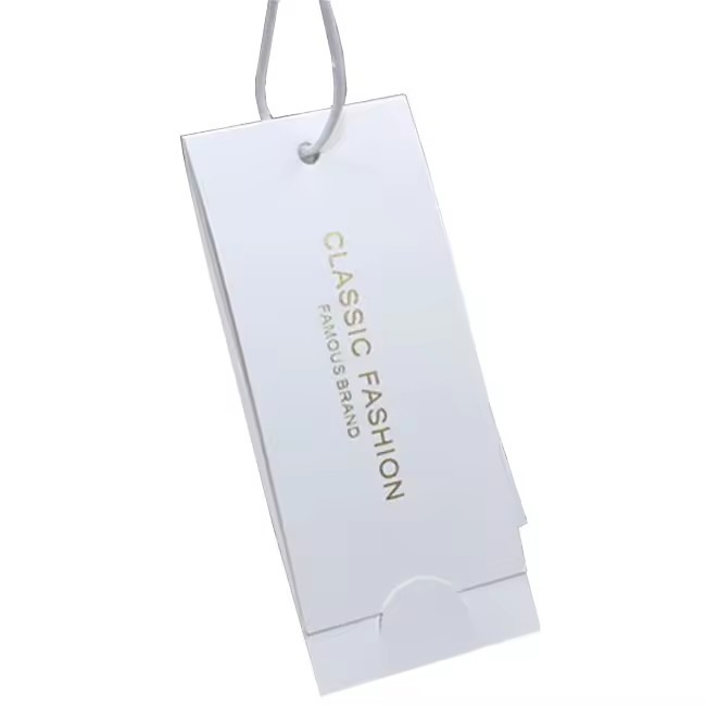 hanging tag with message and name design garment wig hang tags for clothing tags and labels