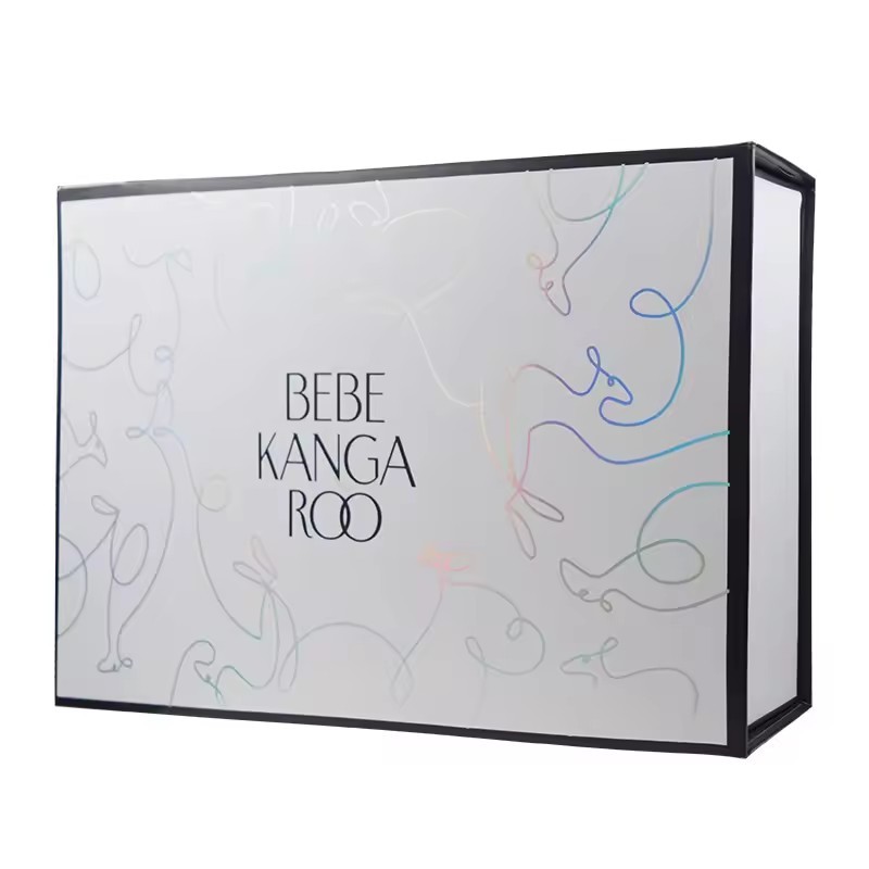 Luxury Custom Logo Laser Printing Cloth Package Folding Gift Box With Magnetic Lid