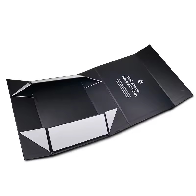 Luxury Custom Logo Laser Printing Cloth Package Folding Gift Box With Magnetic Lid