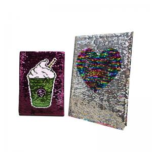 Heart Shape Shiny Bling Notebook Flipped Reverse Sequin Journal