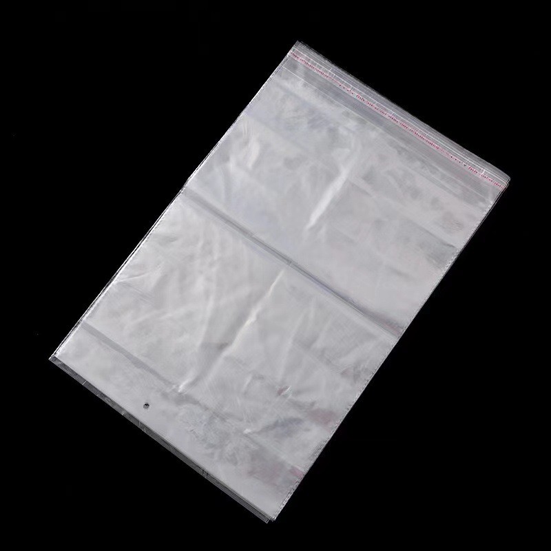 PE bag custom clothing shirt slippers transparent packaging bag PE self-adhesive bag