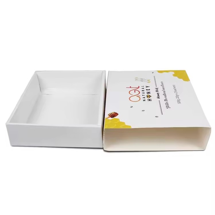 Excellent quality wholesale white card paper drawer slide packaging gift boxes