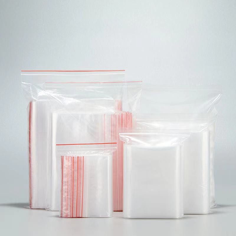 PE transparent self sealing bag, red edge plastic sealing bag, self sealing packaging bag, thickened printing sealing bag