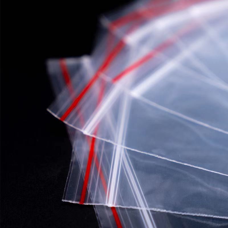 PE transparent self sealing bag, red edge plastic sealing bag, self sealing packaging bag, thickened printing sealing bag