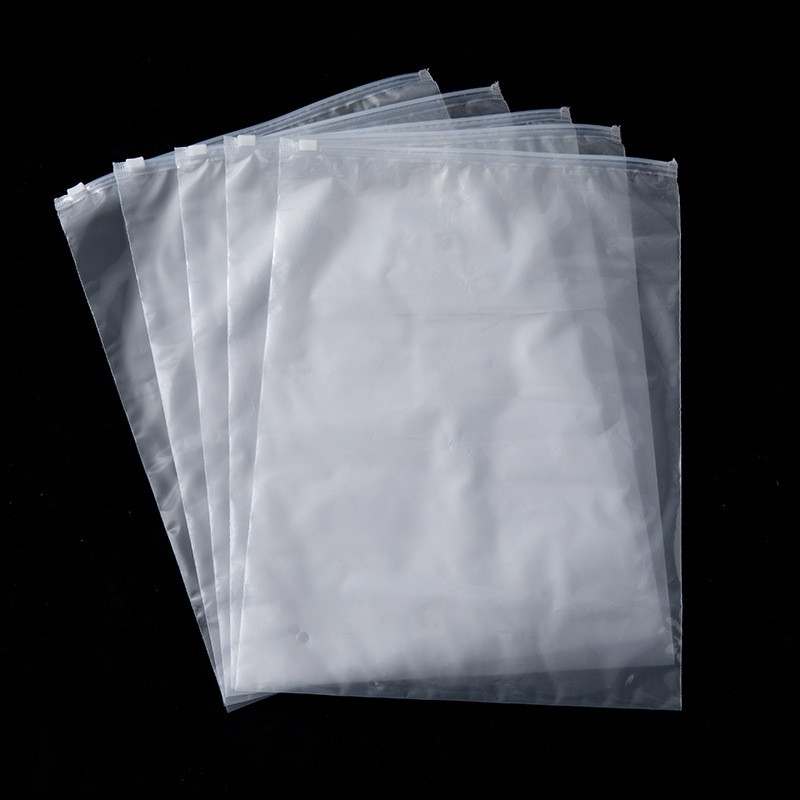 PE zipper bag, clothing bag, packaging bag, transparent frosted clothing chain clip bag, T-shirt, bra packaging bag