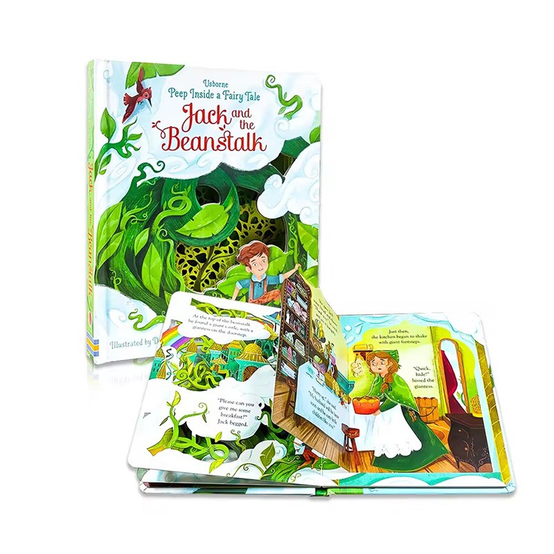 Eco-Friendly Lift The Flap Books Children Hardcover Book Baby Toys Early Education Peep Slide Book Printing