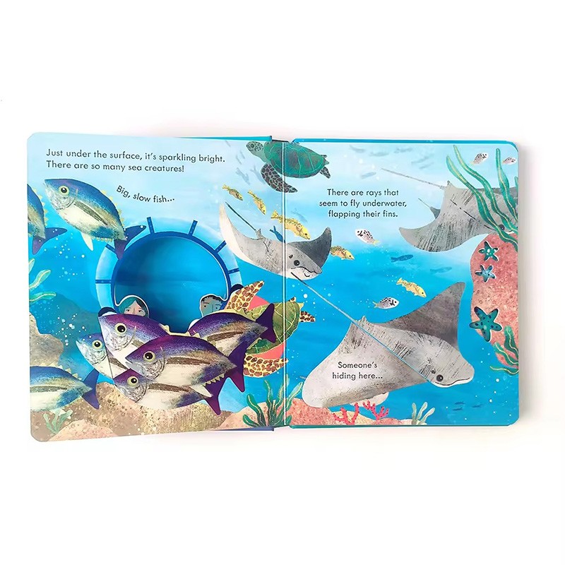 Children Lift The Flap Books 3D Pop Up Kids Book English Hardcover Board Book Custom