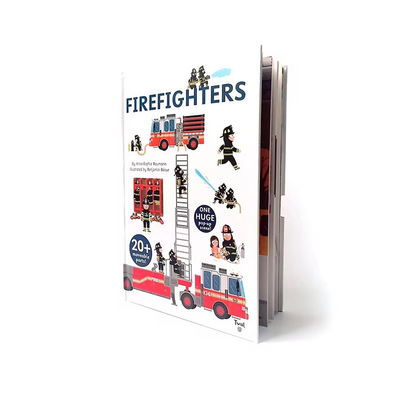 Custom Book Printing Service Firefighters Science Education Picture Books Lift The Flap Board Book