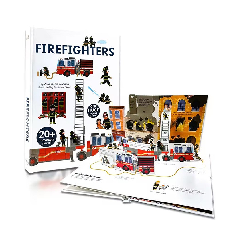 Custom Book Printing Service Firefighters Science Education Picture Books Lift The Flap Board Book