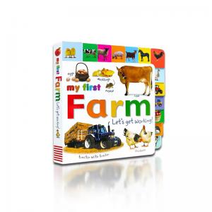 Children Book Printing Kids Books Activity Educational Toys Learning Word Farm Board Book