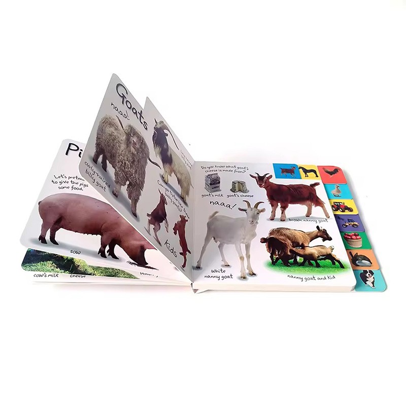 Children Book Printing Kids Books Activity Educational Toys Learning Word Farm Board Book