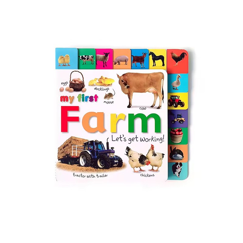 Children Book Printing Kids Books Activity Educational Toys Learning Word Farm Board Book