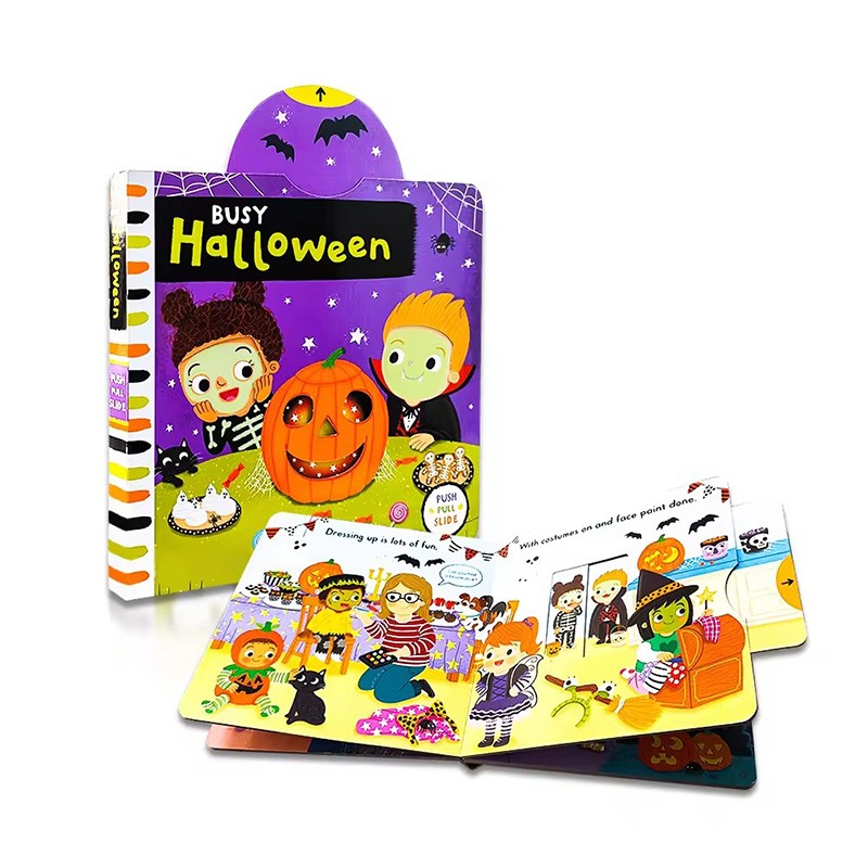 early learning books busy halloween 3d books for children paper board book printing