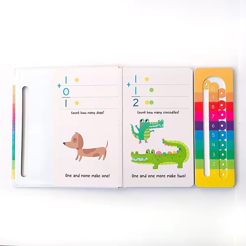 board book printing services one by one count to ten baby educational touch children's book