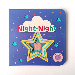 hardcover book printing parent-children interaction night-night baby touch and feel kids book