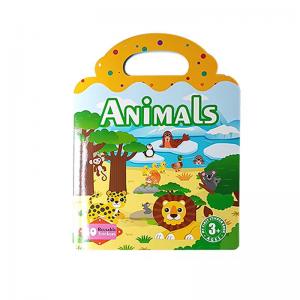 Jelly Stickers Book Kids Reusable Stickers Book for Toddler Learning Animal 3d Sticker Print