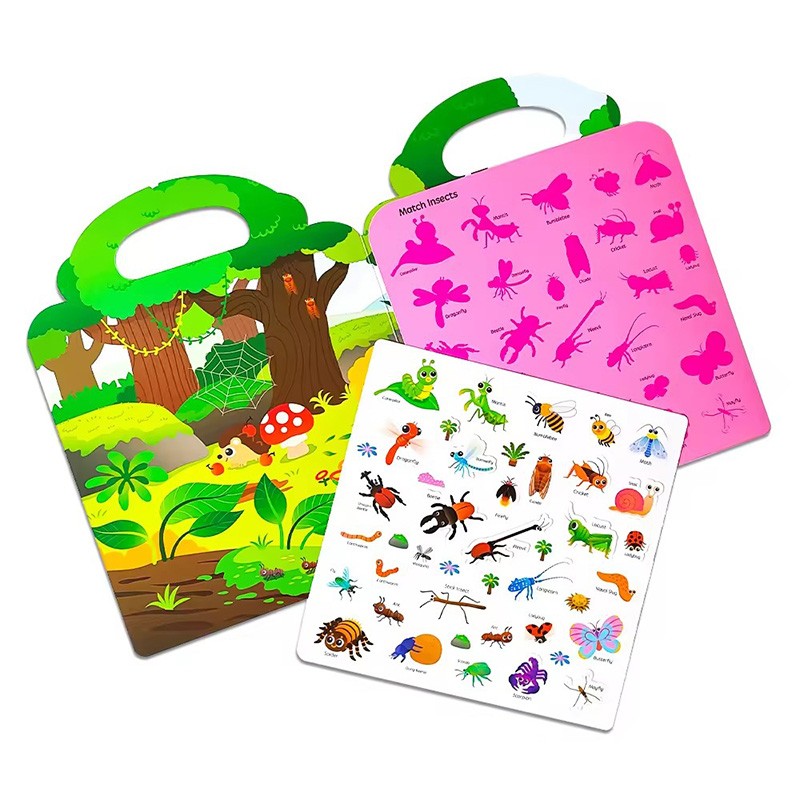 Reusable Sticker Books Learning Toys Cute 3d Anime Stickers Waterproof Jelly Stickers For Kids