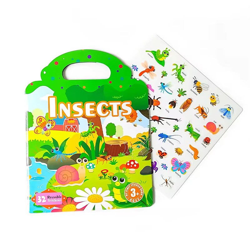 Reusable Sticker Books Learning Toys Cute 3d Anime Stickers Waterproof Jelly Stickers For Kids