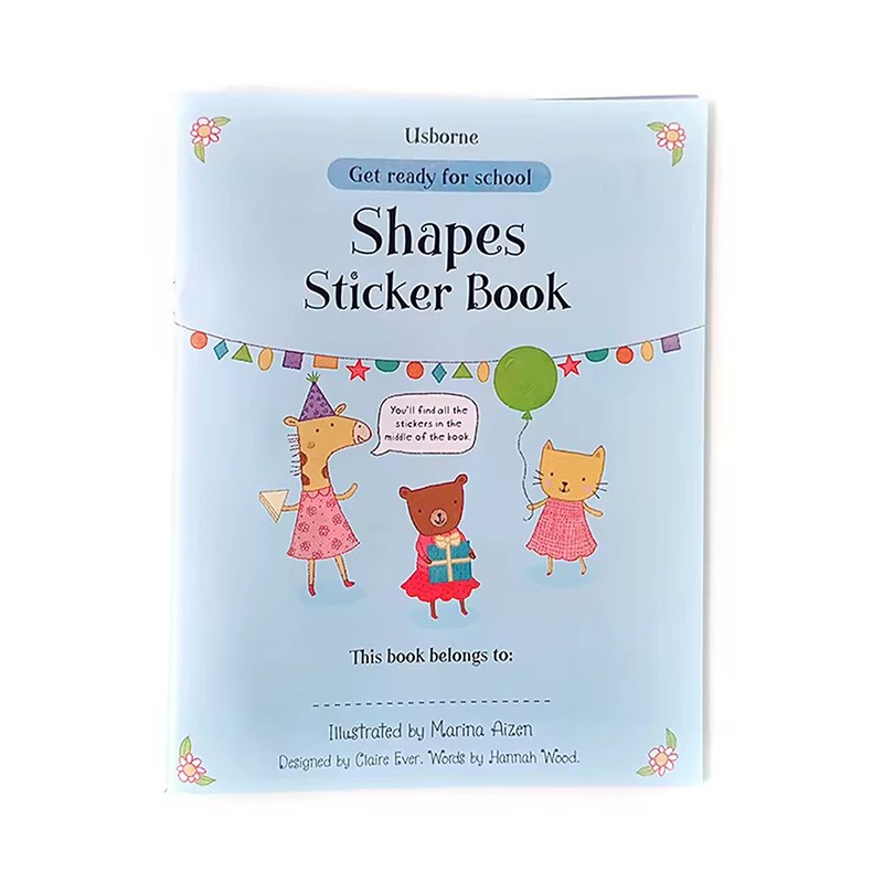 picture books education toys kids learning busy book Shapes reusable sticker book