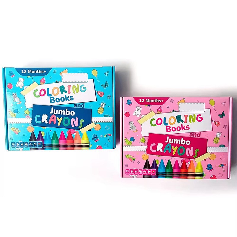 coloring books for children and jumbo crayons interesting girl games educational toys paper box