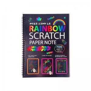 rainbow scratch paper note children picture book printing scratch art book kids coloring book boy girl games