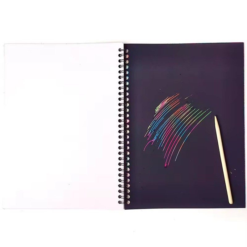 rainbow scratch paper note children picture book printing scratch art book kids coloring book boy girl games