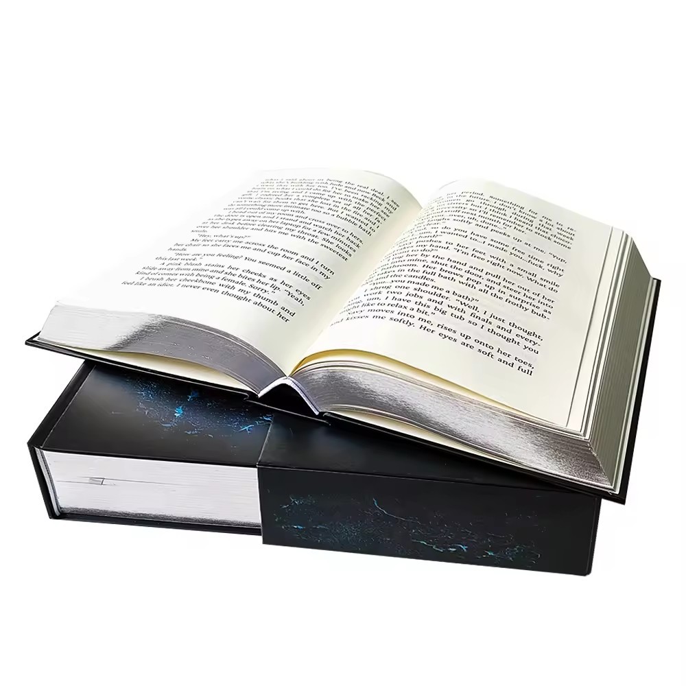 Books Full Color Hardcover Book With Foil Sprayed Edge Novel Book Case Bound Dust Jacket Printing