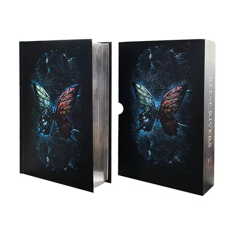 Books Full Color Hardcover Book With Foil Sprayed Edge Novel Book Case Bound Dust Jacket Printing