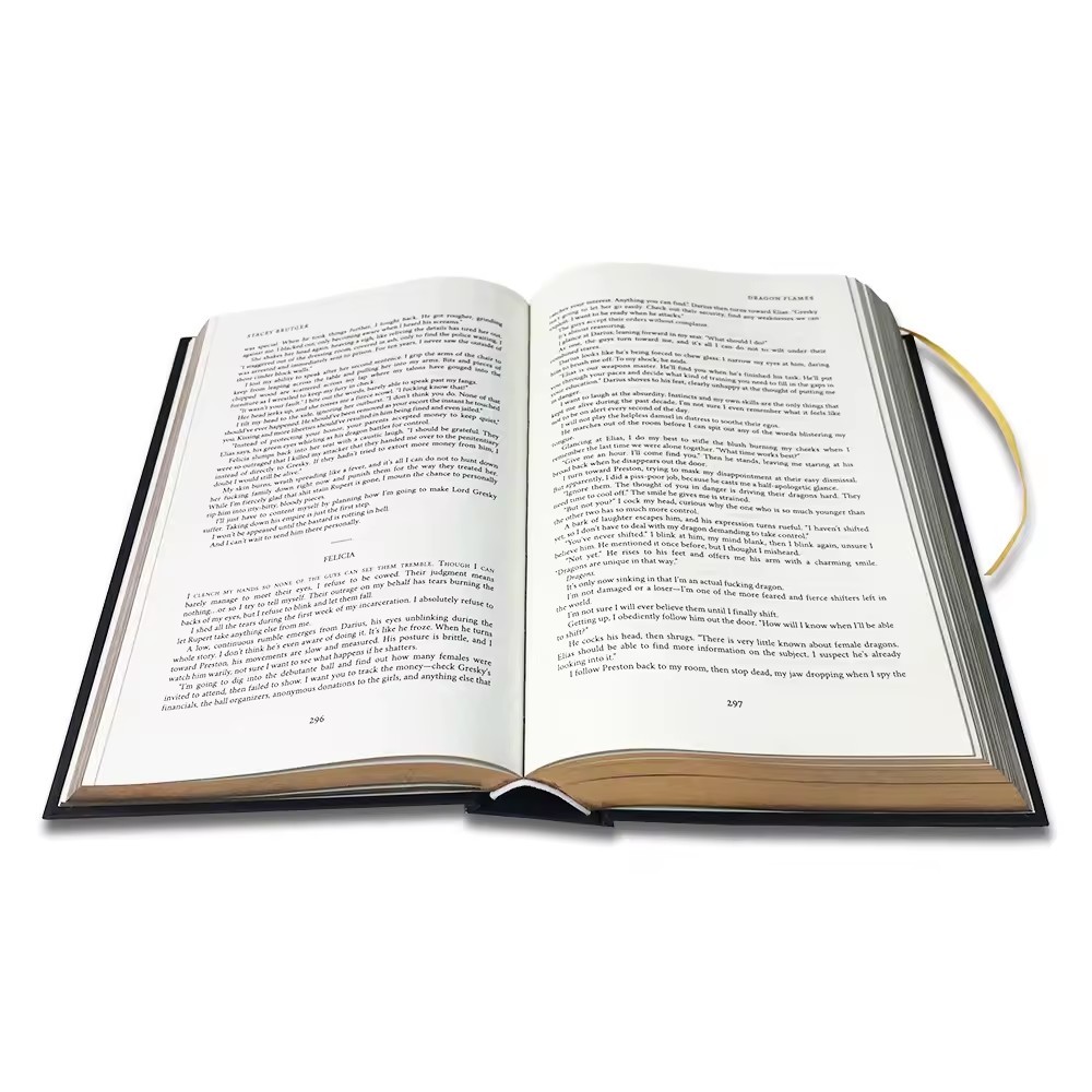 Notebooks On Demand Full Color Novels Book Hardcover Book Printing With Painted Sprayed Edge