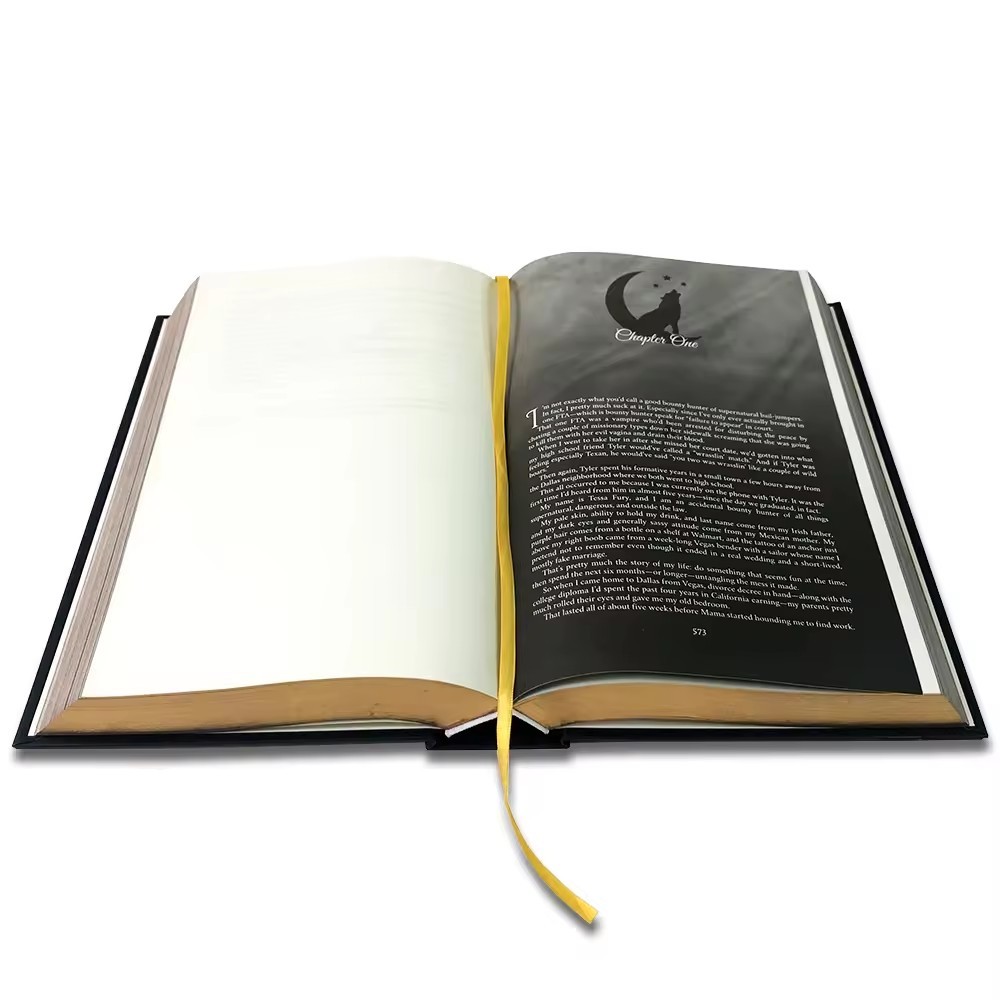 Notebooks On Demand Full Color Novels Book Hardcover Book Printing With Painted Sprayed Edge