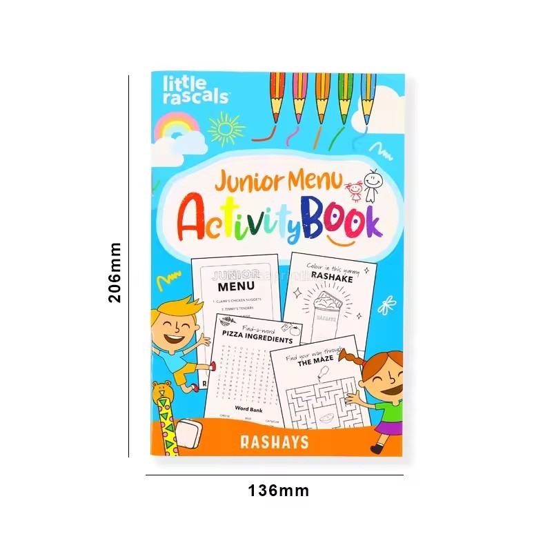 Staple Bound Children'S Drawing Activity Sticker Books