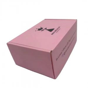 custom logo small pink cosmetics products gift shipping mailer boxes