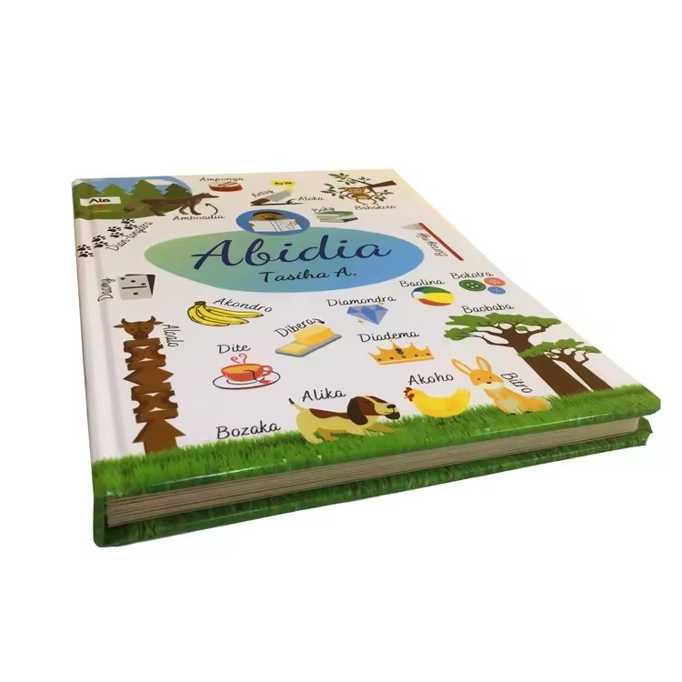 Children Story Hardcover Book English Alphabet Learning Cardboard Books Print with Round Corner