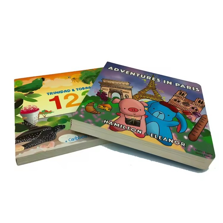 Children Story Hardcover Book English Alphabet Learning Cardboard Books Print with Round Corner