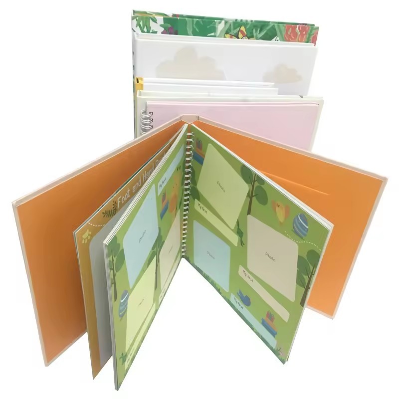 Baby Memory Book and Journal Custom Printing Wire YO Binding Babybook