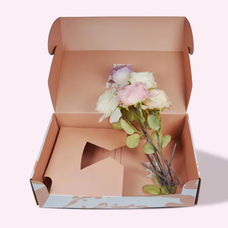 Cheaper Roses Flower Shipping Mailer Box Flower Corrugated Cardboard Box