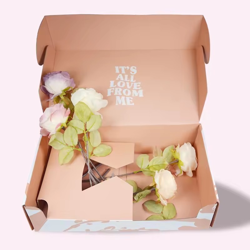 Cheaper Roses Flower Shipping Mailer Box Flower Corrugated Cardboard Box