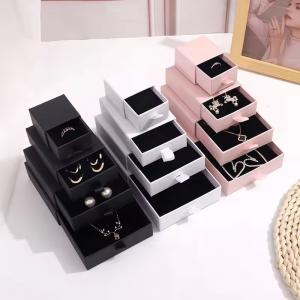 Individual White Gift Drawer Paper Ring Jewelry Box Packaging