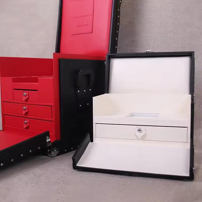 Luxury Storage Jewellery Boxes Leather Storage Box Home Leather Jewellery Case Box