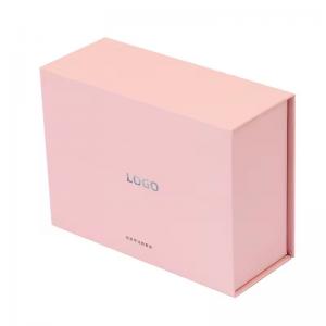 Paperbox Luxury Rigid Square Pink Magnet Empty Paper Packaging Magnetic Gift Boxes With Lid