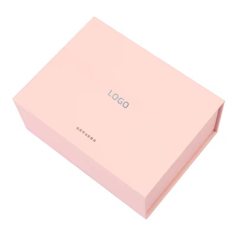 Paperbox Luxury Rigid Square Pink Magnet Empty Paper Packaging Magnetic Gift Boxes With Lid